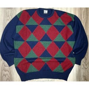 Nordstrom Clan Douglas 100% Cashmere Sweater Medium Made In Scotland Argyle